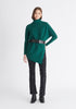 Paisie Asymmetric Button Slit Jumper in Green